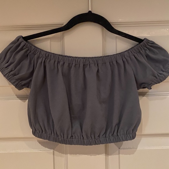 Aritzia Wilfred Adelisa Off Shoulder Crop Top - Picture 2 of 2